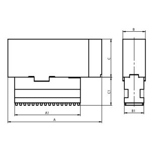 Szczęka dzielona miękka do 3400 typ SDM 3400-160  RHU Bison kod: 398531280200 - 2